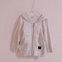 petit main オートミールパーカー 80cmの画像