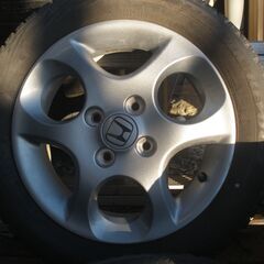 ホンダ純正アルミホイール14インチ☆ブリヂストンREVO GZ155/65R14　4本セット！の画像