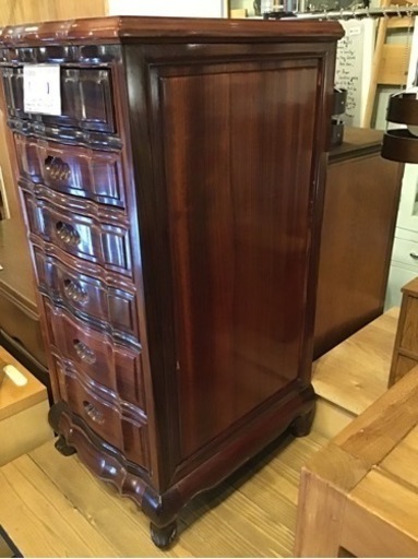カリン材チェスト　無垢