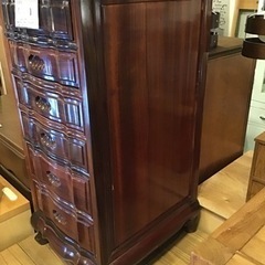 カリン材チェスト　無垢の画像