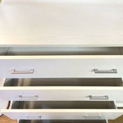 リサイクルストアスターズ城西店 整理タンス  ホワイト 4段の画像