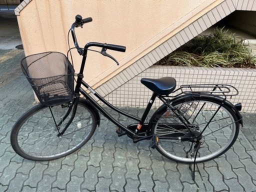 自転車　ママチャリ　黒