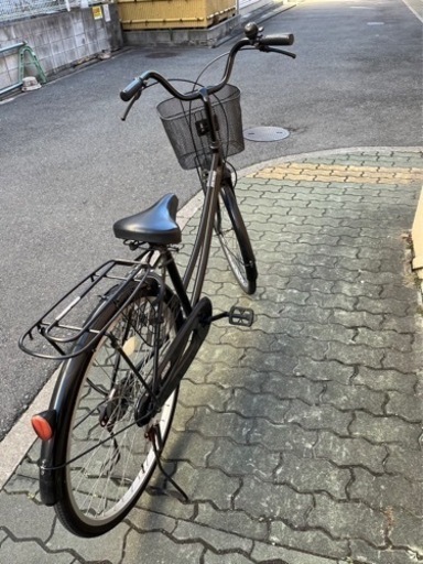 自転車　ママチャリ　黒