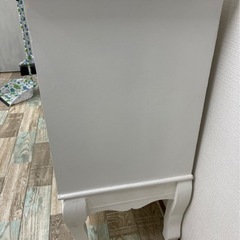 手作り風木製ドレッサー　ホワイトの画像