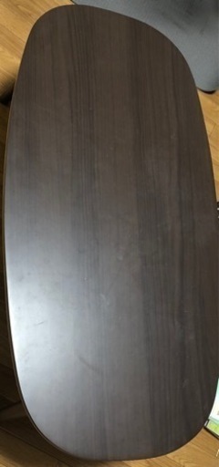 楕円　テーブル　木目