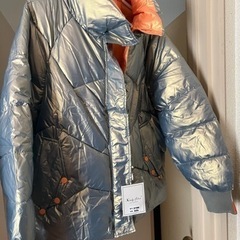 明るい面立襟綿衣、新品。