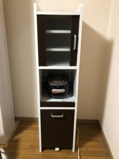 隙間ミニキッチン　扉付　炊飯器・電気ケトルセット購入なら3000円