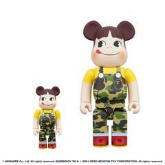 BE＠RBRICK  BAPE(R) × ペコちゃん 100% & 400%（グリーン）