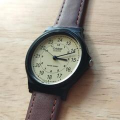 【終了】チプカシ 並行輸入品 CASIO MQ-24-9B 革製...