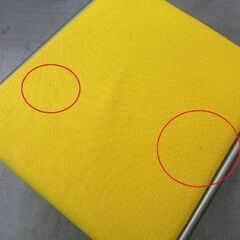 ダイニングチェア 一人掛けイス 一人掛 デザインチェア 黄色 ファブリック×木製背板 椅子 札幌市手稲区の画像