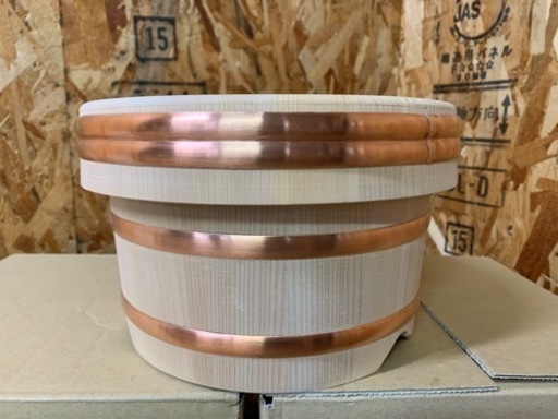 (5828) 未使用 椹・江戸びつ 5合 21cm 2個 日本製 国産 おひつ お櫃 さわら 木製品 業務用 飲食店 厨房 店舗用品 