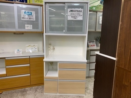 【愛品館 江戸川店】松田家具（MATSUDA）スリムキッチンボード ID:151-007712-007
