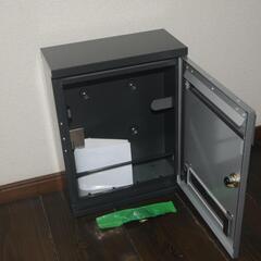 ユニソン 壁付け郵便ポスト ante アンテ 右開き シルバー 未使用の画像