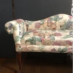 猫脚　高級アンティーク　花柄　希少ソファ☆サロンにもの画像