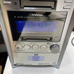 【9016】ジャンク品 Victor ビクター MDコンポ UX-J500DVD-S MD CD DVD ラジオ 中古品 現状品 スピーカーつきの画像