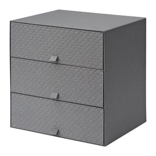 IKEA PALLRA 引き出しセット　（グレー x 3個、水色 x 3個）