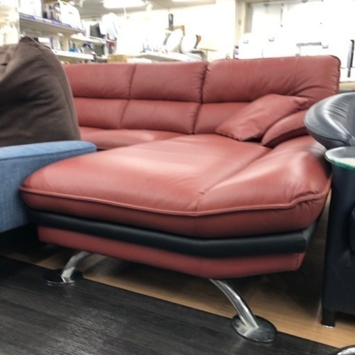 ニトリ カウチソファー ゾロ4 レッド【トレファク上福岡】
