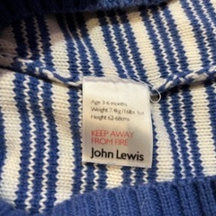 【美品】John Lewis ジョン・ルイス ベビー カーディガン ニットの画像