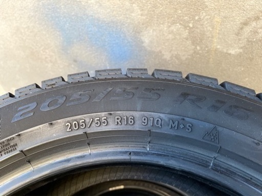 はめ替え工賃込み！205/55R16 ピレリ ランフラットスタッドレス 中古4本セット！