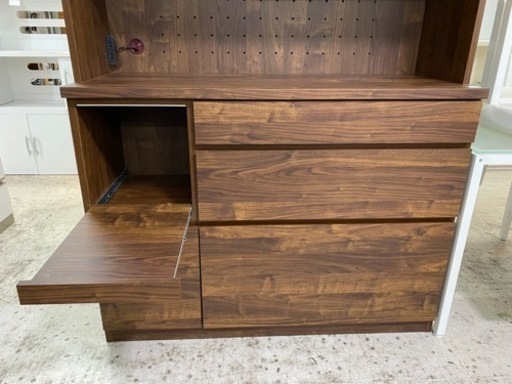 【愛品館 江戸川店】大川家具 キッチンボード ID:151-007713-007