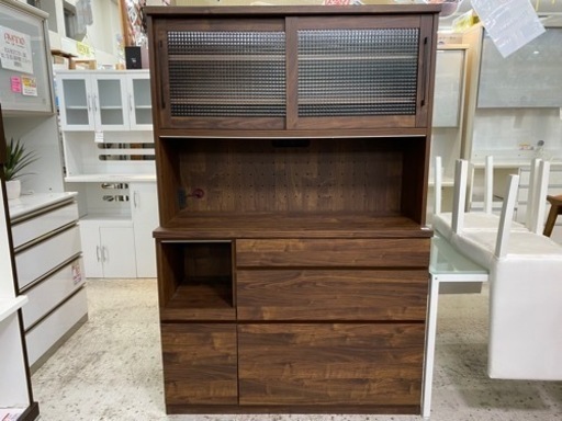 【愛品館 江戸川店】大川家具 キッチンボード ID:151-007713-007