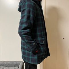 BLACK LABEL CRESTBRIDGEチェック柄 ダッフルショートコート BLACK LABEL CRESTBRIDGE（ブラックレーベル・クレストブリッジ
