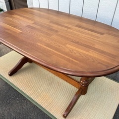 ■柏木工 ダイニングテーブル 飛騨家具■天然木 ナラ無垢材 組木造り 横幅150 奥行91 高さ70cm■KASHIWA アンティーク ヴィンテージ
