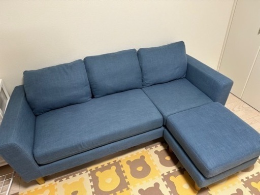 ロー&ハイカウチソファ(3P+スツール)