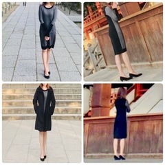 極美品　レディースワンピースDANIEL HECHTER長袖ひざ下ワンピ　ロングの画像