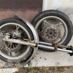 GSX750Eホイール、ステムフォーク