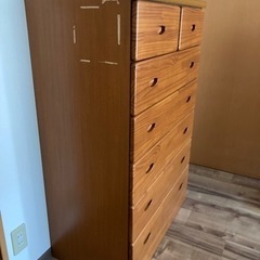 タンス　木目色の画像