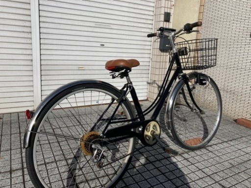 【27インチ自転車】6段変速付　チェーン、ライト、ベル新品❗️若林自転車　唐崎店　SALE中❗️
