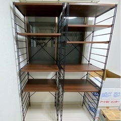 キッチンラック　可動式棚付きアイアンラック　※右側のみの画像