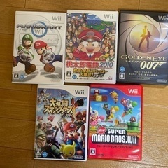 Nintendo Wii、ソフト、ヌンチャク等セットの画像