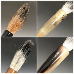 🔷🔶🔷FI14/62　中古 書道具 高級筆 まとめて16本 純羊毛 十四代 時蔵作 玉信堂 跋渉堂 宝研堂 一徹堂 筆匠 榊原 松林堂 文明堂 一休園 鼬毫◆🔷🔶🔷の画像