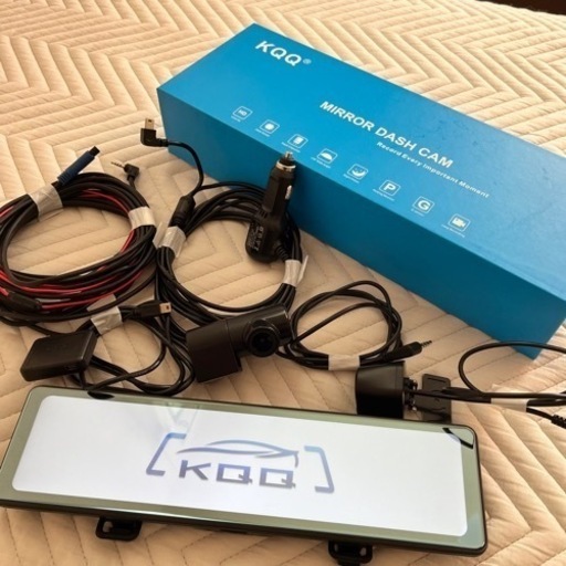 中古　ドライブレコーダー ミラー型 分離式 前後カメラ 12インチモニター　少々訳あり