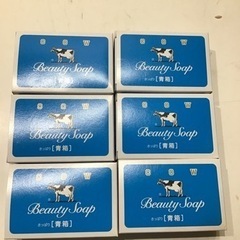 新品未使用　牛乳せっけん　青箱　〜さわやかな花の香り〜6点セットの画像