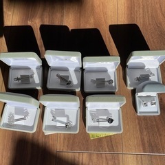 新品北一硝子ネクタイピンカフス