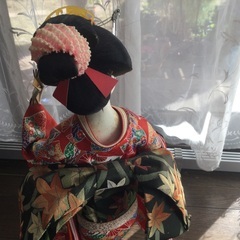 日本人形　末広　寿美礼作　中古の画像