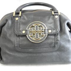 Tory Burch トリーバーチ レザー ハンドバッグ 黒 ☆中古☆