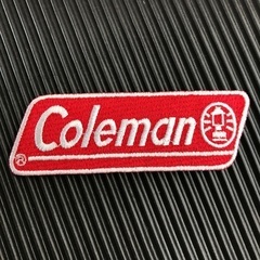 【あんしん決済/クリックポスト全国発送送料込/検品済輸入品】 2枚セット コールマン COLEMAN ロゴ アイロンワッペン 95mm幅 - トレッキング アウトドア 海 雪 山 キャンプ -1の画像