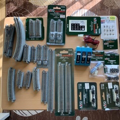 KATO Nゲージ線路シリーズ　MASTER1 20−850エンドレス基本セット他、レール、ジオラマ一式の画像