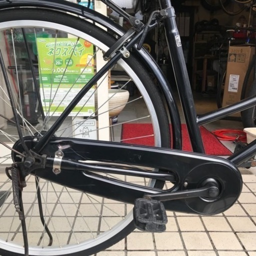 27インチ　黒のママチャリ