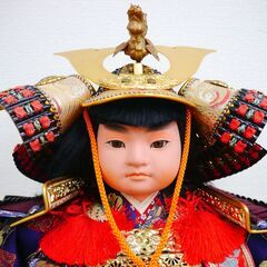 【東6/26】≪ZU350ジ≫ 五月人形 京甲冑 人形 兜/鎧/甲冑 龍 太刀/弓矢 鎧飾り/置物/オブジェ/飾り物/インテリア こどもの日/端午の節句 現状品の画像