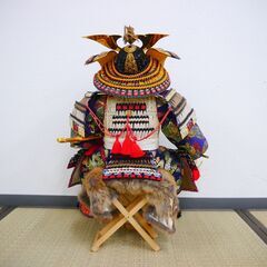 【東6/26】≪ZU350ジ≫ 五月人形 京甲冑 人形 兜/鎧/甲冑 龍 太刀/弓矢 鎧飾り/置物/オブジェ/飾り物/インテリア こどもの日/端午の節句 現状品の画像