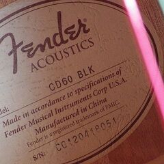 フェンダーアコースティックギター差し上げます！大切にして下さる方への画像