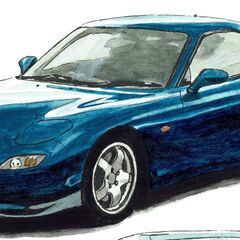 NC-302 マツダ サバンナRX-7 限定版画 直筆サイン有 額装済 作家