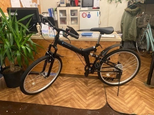 折りたたみMTB 前後サス付き　ブラック