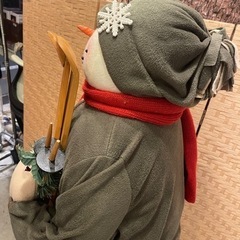 【売約済み】　冬　ウィンター　デコレーション　装飾　クリスマス　雪だるま　店舗　什器　インテリア　ぬいぐるみ　フィギュア　可愛い　winter スノーマン　特大　大きい　でかい　デカい　置物　置き物　検　カレンダー　カウントダウン　の画像