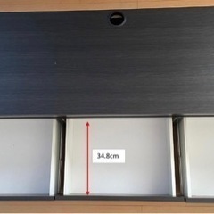 黒木目　テレビボード　幅180cmの画像